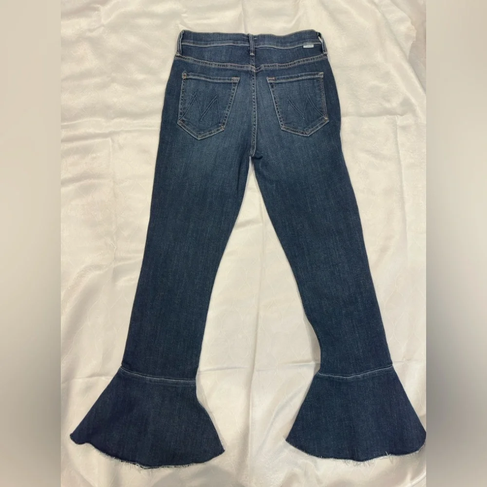 MOTHER "The Cha Cha Fray" Girl Crush High-Rise Flare Jeans | Size 27 - Picture 13 of 14